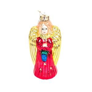 Vintage Glass Angel Christmas Tree Ornament - Holiday Decor